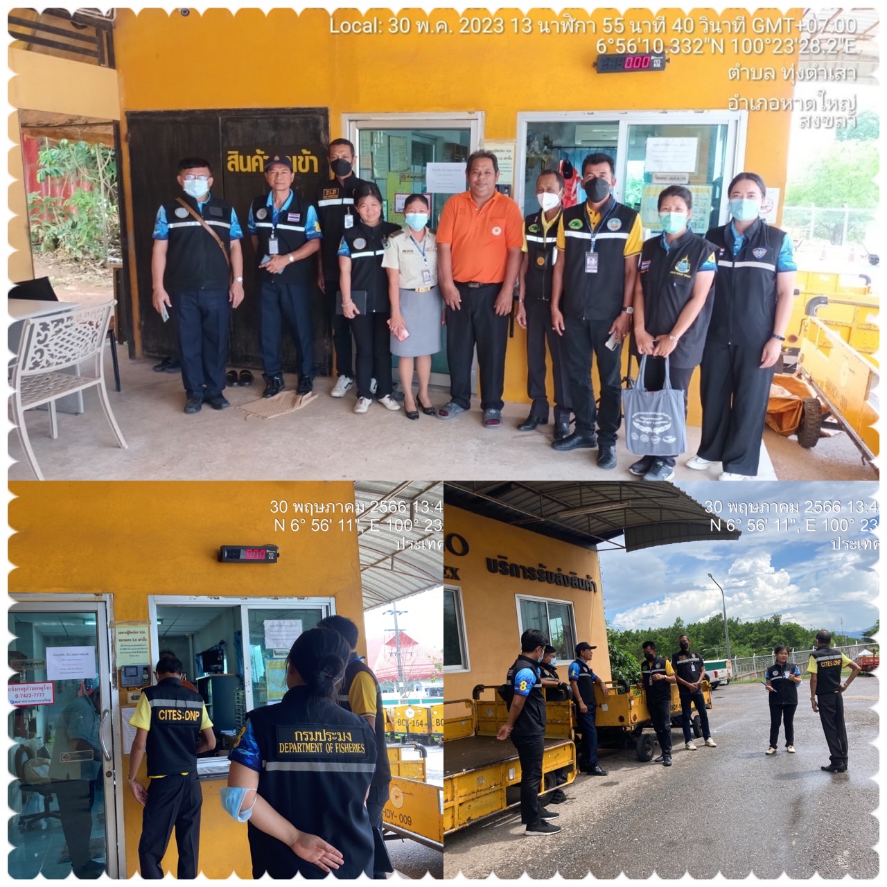 ร่วมตรวจป้องกันการลักลอบนำเข้าสัตว์น้ำ ซากสัตว์น้ำ และผลิตภัณฑ์สัตว์น้ำ ณ บริเวณอาคารคลังสินค้า (Cargo) ท่าอากาศยานหาดใหญ่..คลิก