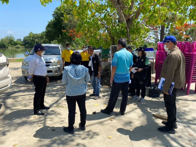 จัดเตรียมสถานที่จิตอาสา ในกิจกรรมพิธีปล่อยพันธุ์สัตว์น้ำ..คลิก