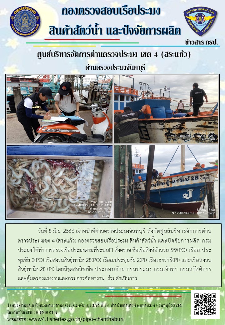 รายงานการปฏิบัติงานประจำวันที่ 8 มิถุนายน 2566