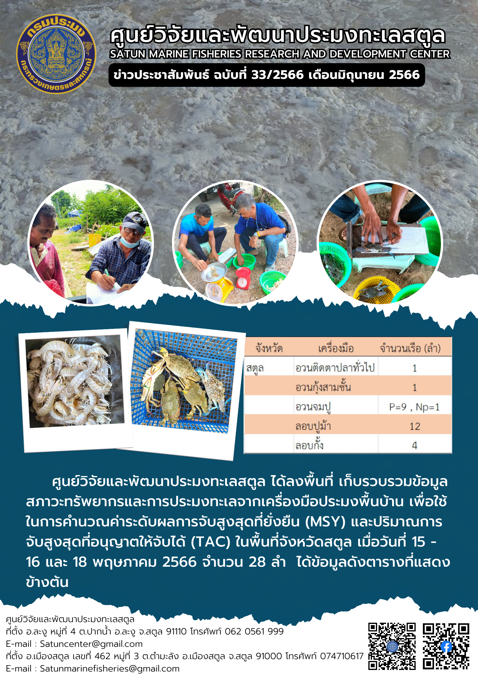 ข่าวประชาสัมพันธ์ ฉบับที่ ๓๓/๒๕๖๖ ประจำเดือนมิถุนายน ๒๕๖๖..คลิก