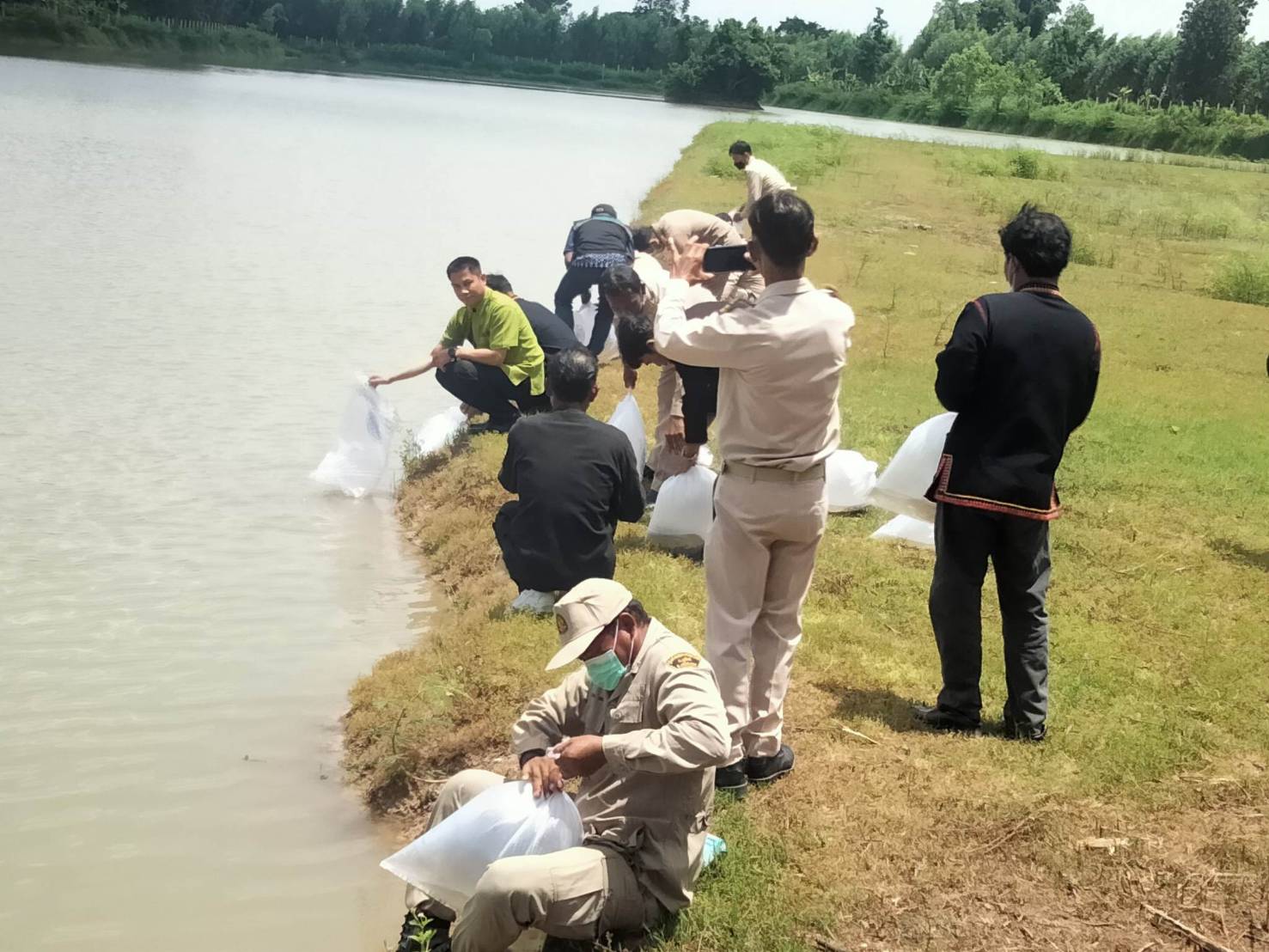 ร่วมปล่อยพันธุ์ปลากินพืชลงหนองละลมใหญ่..คลิก