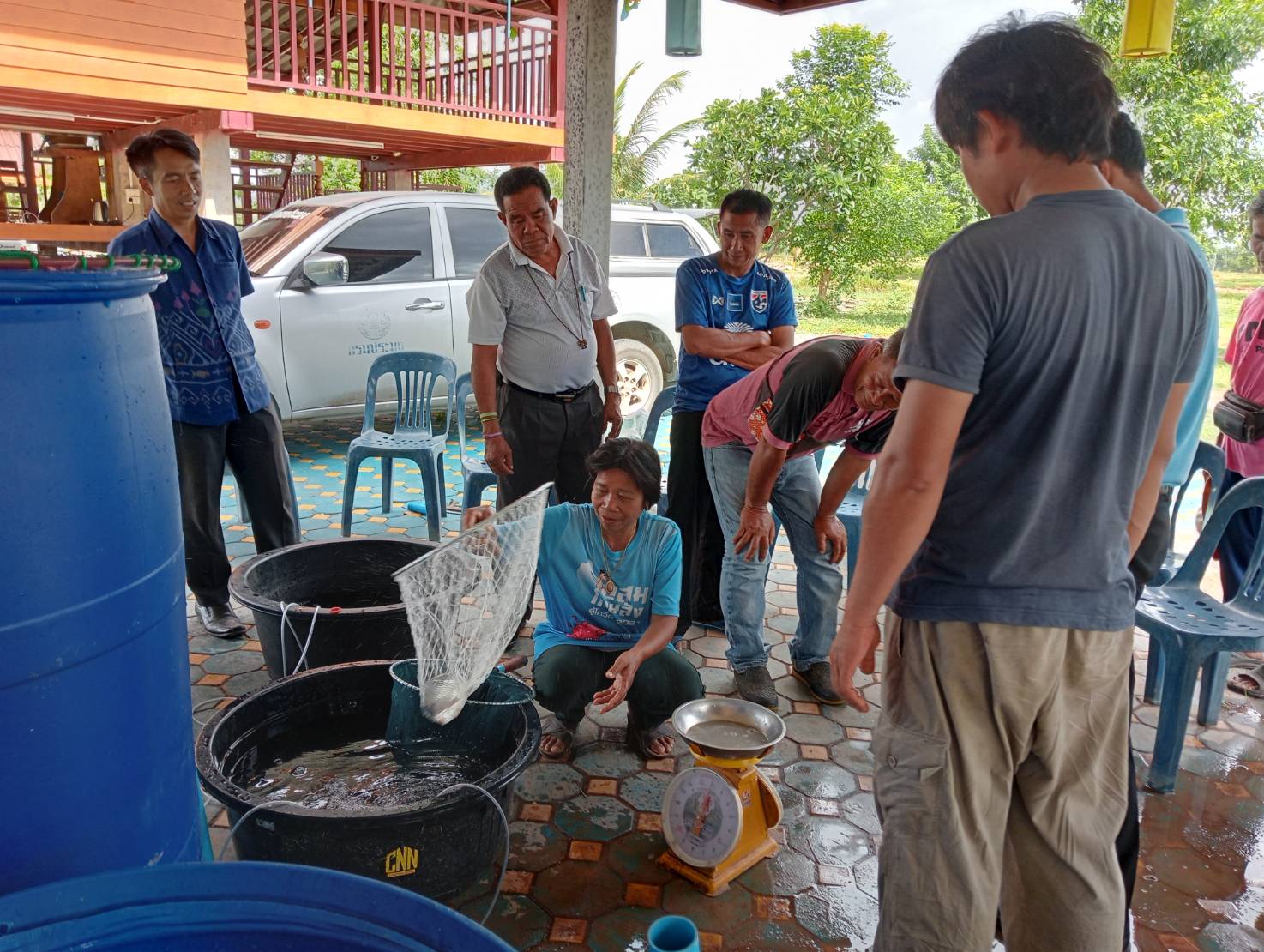 วันที่ 15 มิถุนายน พ.ศ. 2566 นายวิทยา ประเสริฐสังข์ ประมงอำเภอโนนสังพร้อมด้วยนายธีรศักดิ์ ศรีร่องหอย นักวิชาการประมงปฎิบัติการและนางสาวสายสมร พลบูรณ์ เจ้าหน้าที่กลุ่มพัฒนาและส่งเสริมอาชีพการประมง สำนักงานประมงจังหวัดหนองบัวลำภู จัดฝึกอบรมเกษตรกรโครงการตามแผนปฎิบัติราชการจังหวัดหนองบัวลำภู  กิจกรรมย่อย พัฒนาศักยภาพการผลิตลูกพันธุ์ปลาตะเพียนขาวในชุมชนต้นแบบโดยใช้ชุดเพาะพันธุ์ปลาเคลื่อนที่ ประจำปีงบประมาณ 2566 (โมเดลเศรษฐกิจพอเพียง BCG)พื้นที่อำเภอโนนสัง