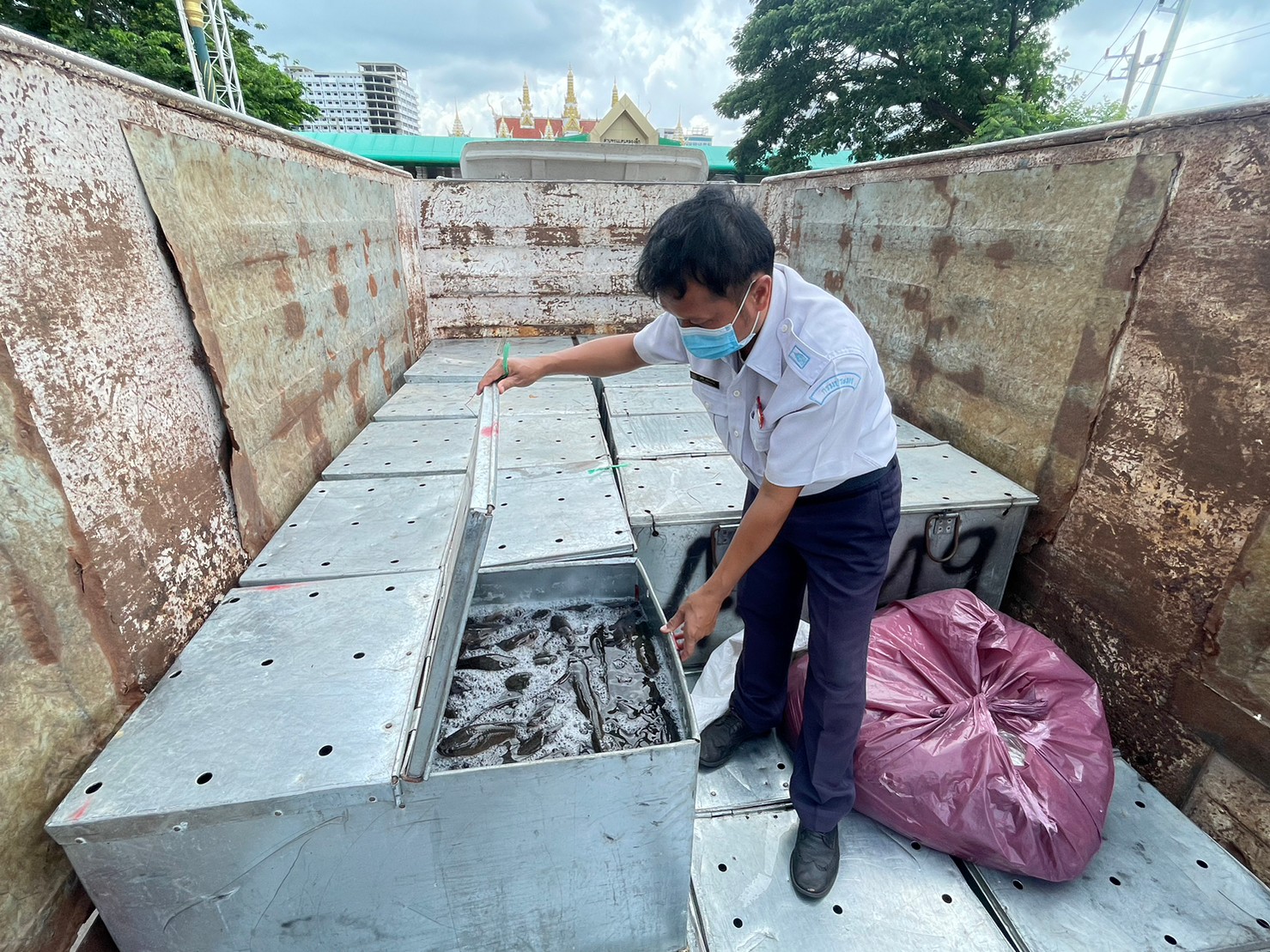 ตรวจสินค้าประมงที่นำเข้า ส่งออก ทางจุดผ่านแดนถาวรบ้านคลองลึก..คลิก
