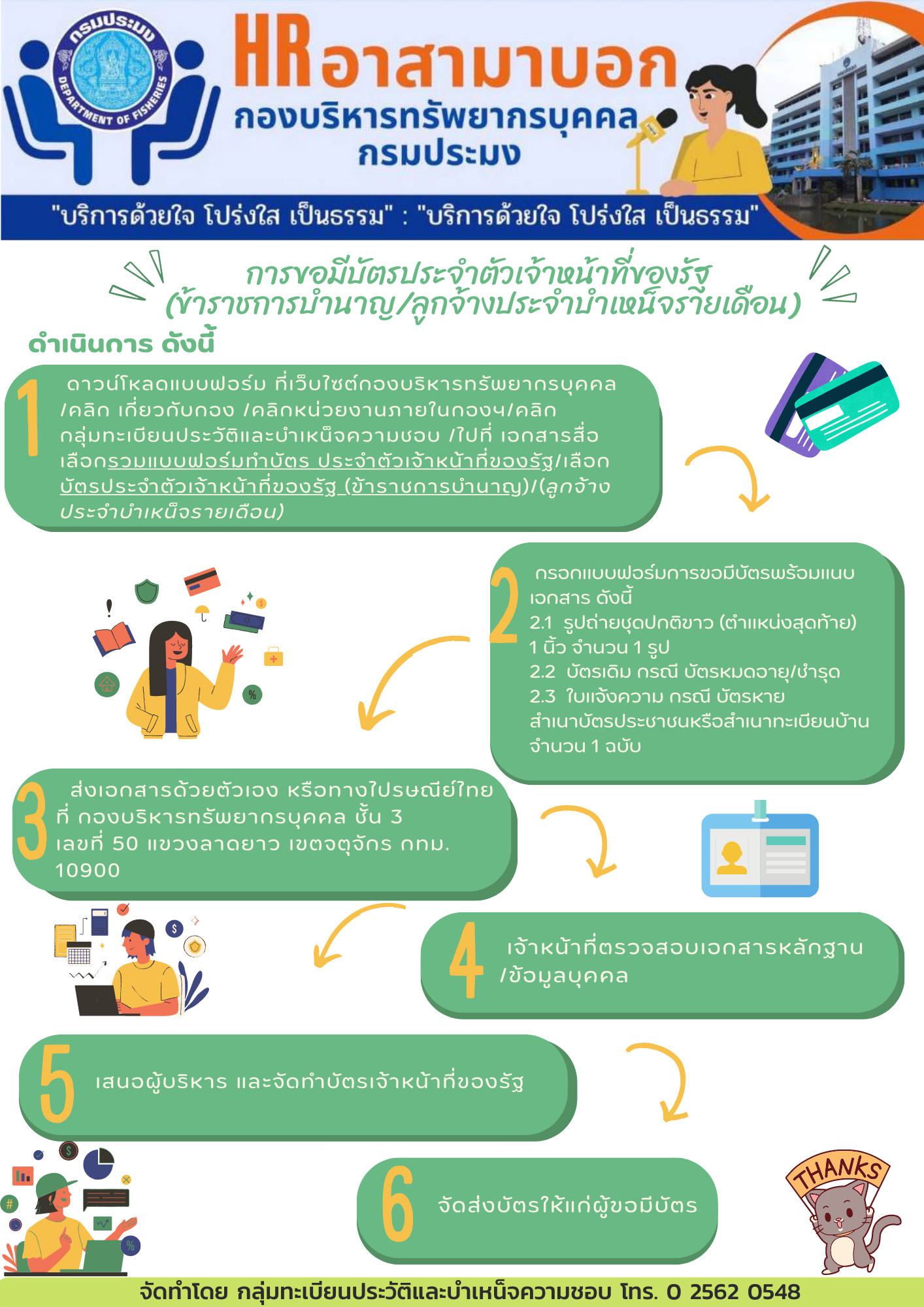 การขอมีบัตรประจำตัวเจ้าหน้าที่ของรัฐ  (ข้าราชการบำนาญ/ลูกจ้างประจำบำเหน็จรายเดือน)