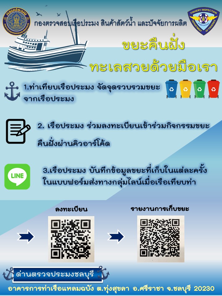 ประชาสัมพันธ์กิจกรรมขยะคืนฝั่ง..คลิก