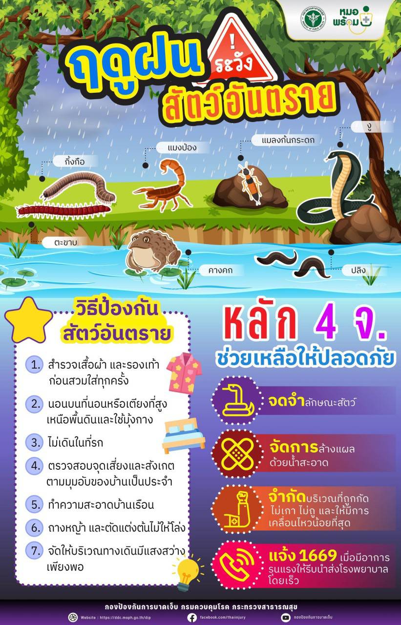 ฤดูฝนระวังสัตว์อันตราย!!!..คลิก