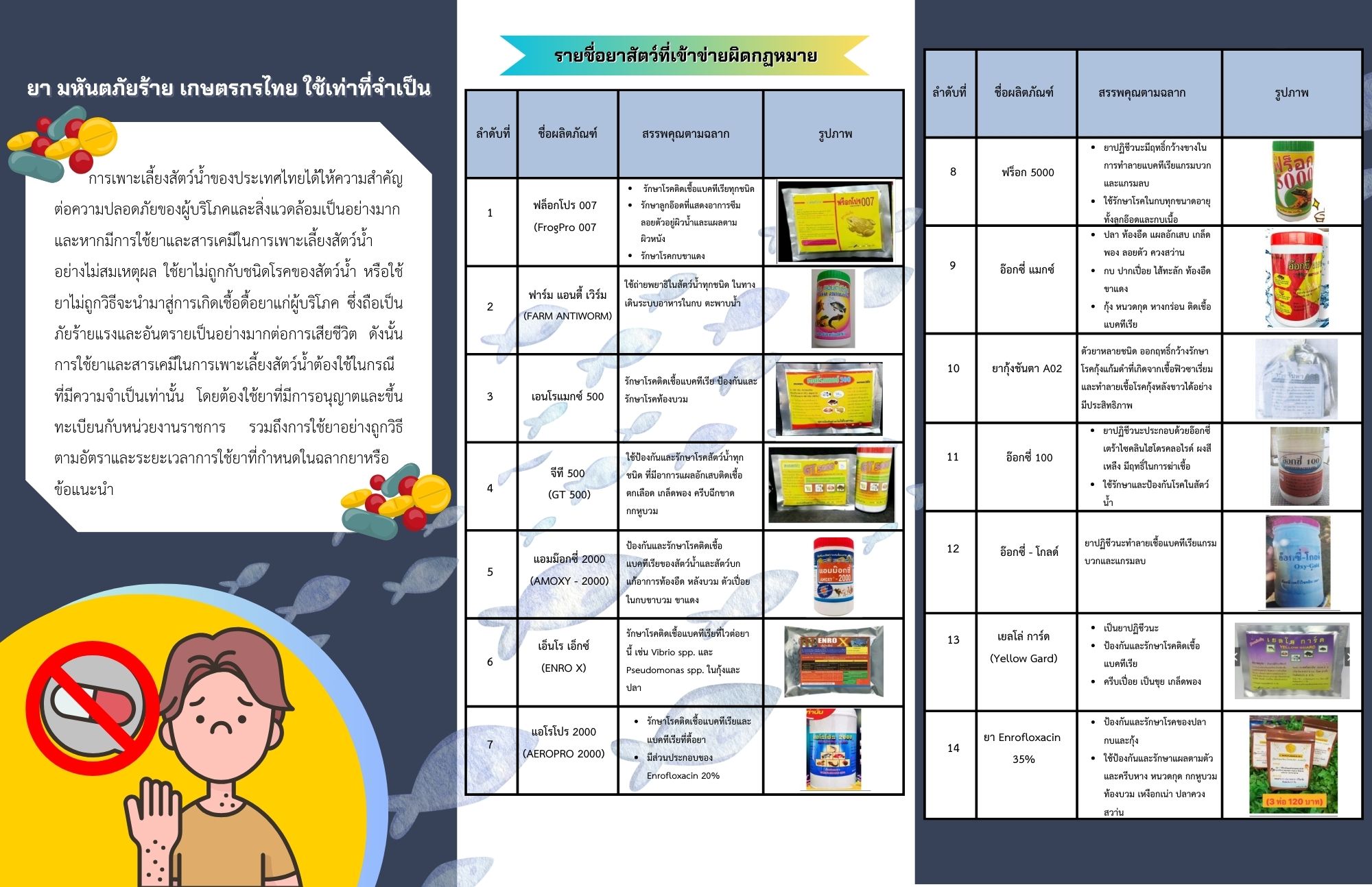 ผลิตภัณฑ์และปัจจัยการผลิตที่เข้าข่ายผิดกฎหมาย