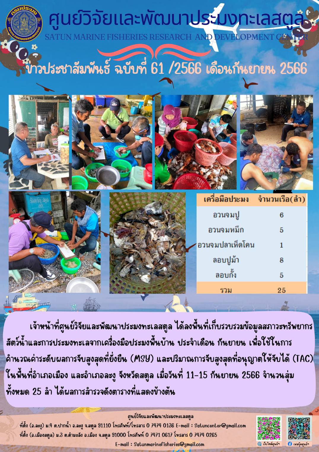 ข่าวประชาสัมพันธ์  ฉบับที่ ๖๑/๒๕๖๖  ประจำเดือนกันยายน  ๒๕๖๖..คลิก