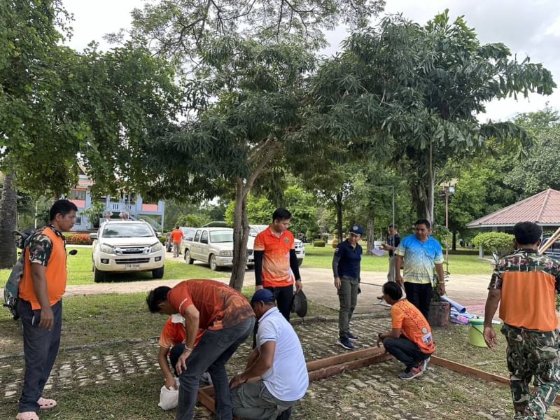 ลงพื้นที่ เตรียมสถานที่สำหรับเตรียมการต้อนรับรัฐมนตรีว่าการกระทรวงเกษตรและสหกรณ์ และรองอธิบดีกรมประมง..คลิก