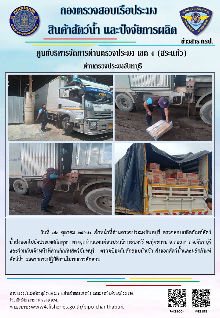 รายงานการปฏิบัติงานประจำวันที่ 12 ตุลาคม 2566