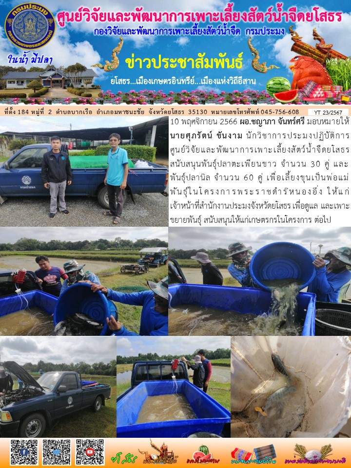 ข่าวประชาสัมพันธ์เดือนพฤศจิกายน ฉบับที่ 23/2567..คลิก