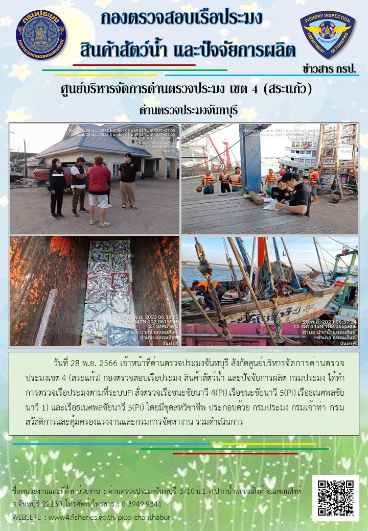 รายงานการปฏิบัติงานประจำวันที่ 28 พฤศจิกายน 2566..คลิก