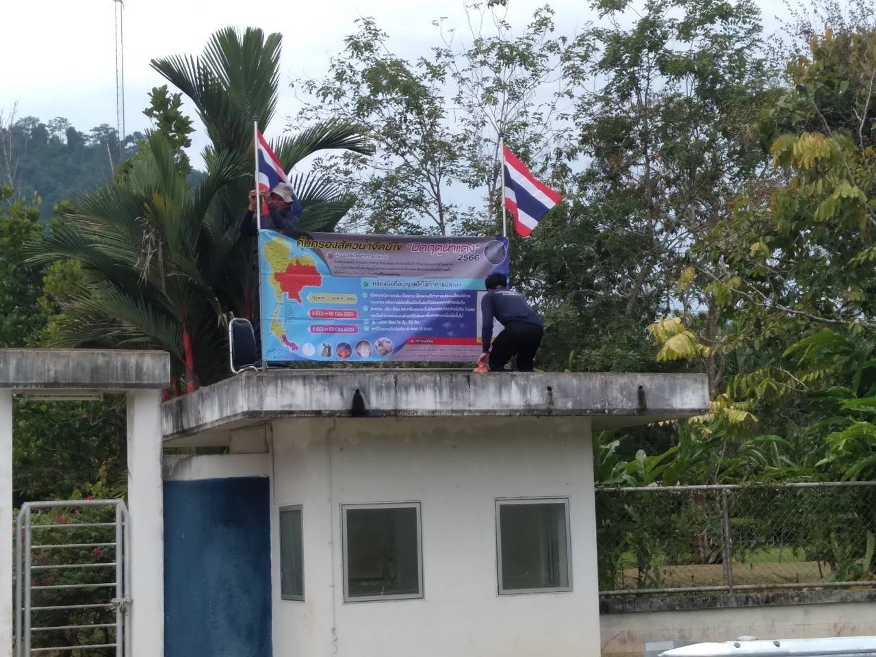 ภาพกิจกรรมร่วมแรงร่วมใจปรับปรุงภูมิทัศน์ ตัดแต่งกิ่งไม้บริเวณบ้านพัก