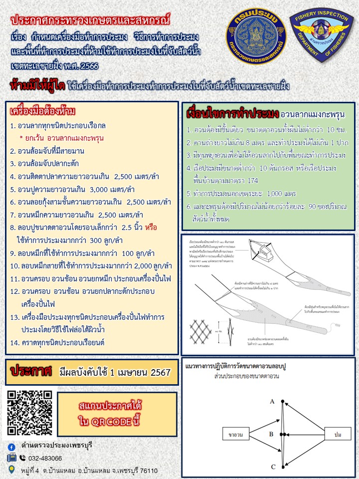 ข่าวประชาสัมพันธ์ ด่านตรวจประมงเพชรบุรี