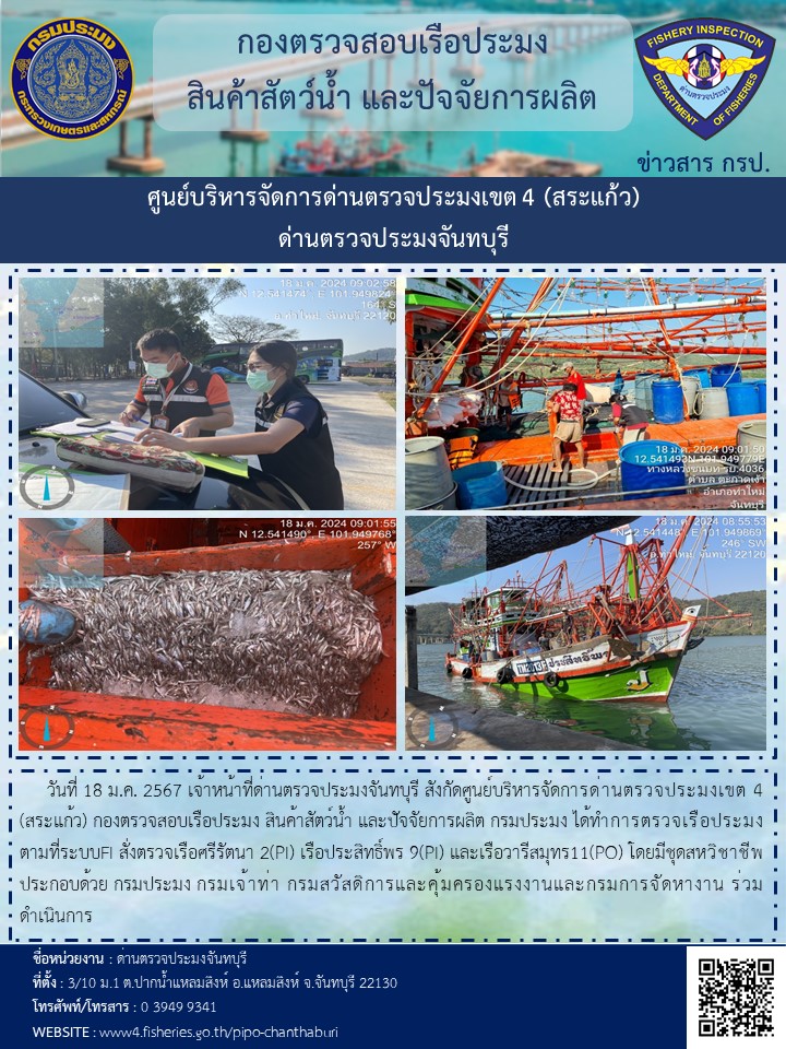รายงานการปฏิบัติงานประจำวันที่ 18 มกราคม 2567..คลิก