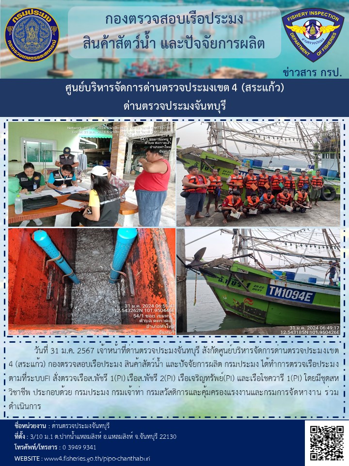 รายงานการปฏิบัติงานประจำวันที่ 31 มกราคม 2566..คลิก