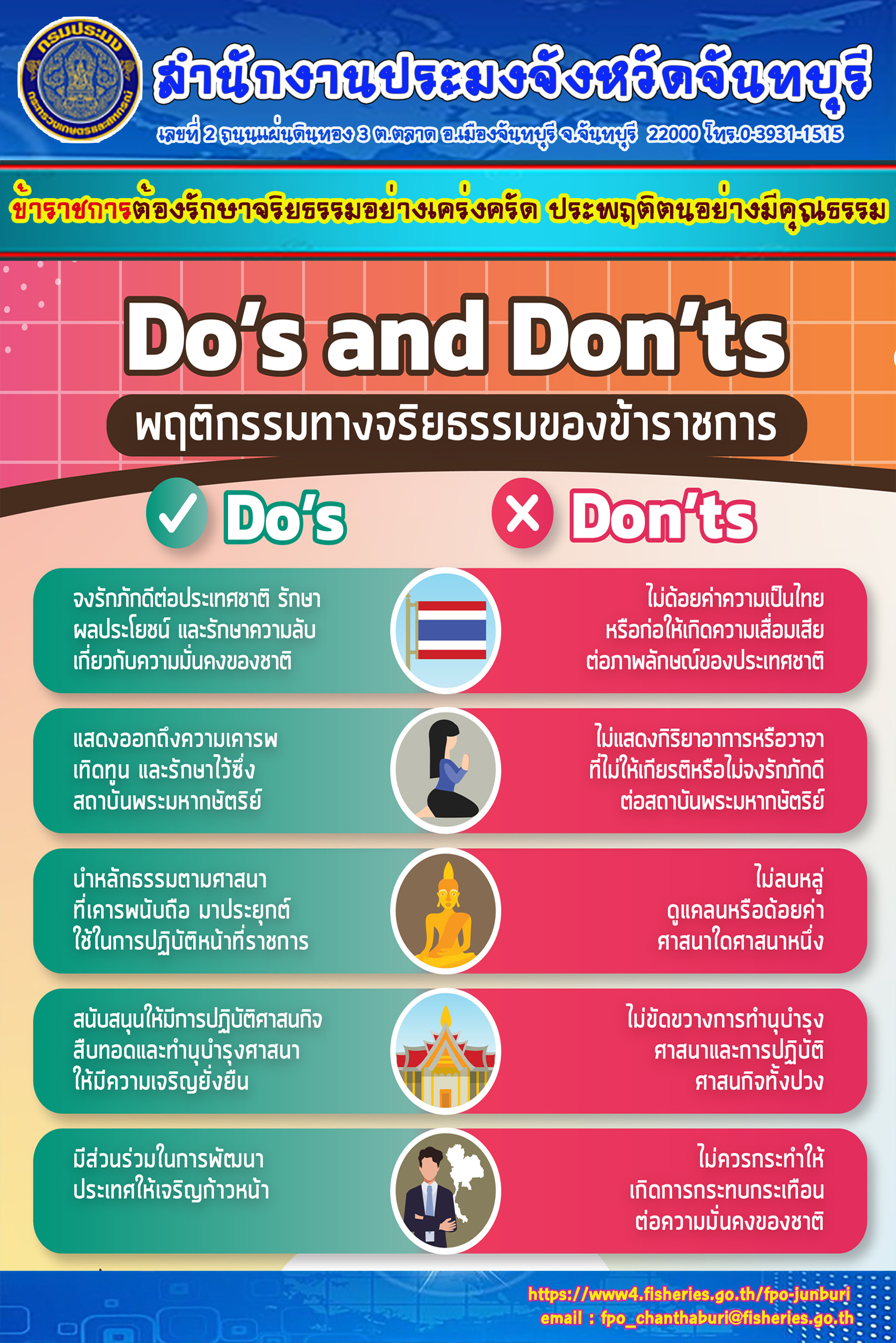 แนวปฏิบัติ Do's and Don'ts เพื่อลดความสับสนเกี่ยวกับพฤติกรรมสีเทาและเป็นแนวทางในการประพฤติตนทางจริยธรรม