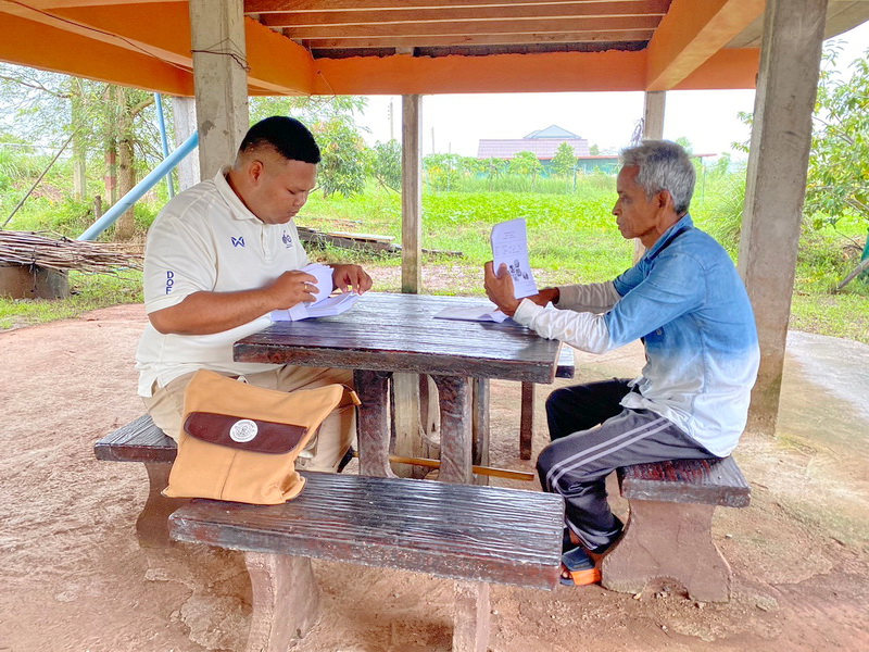 ดำเนินการเก็บข้อมูลผลจับสัตว์น้ำจากชาวประมง ในพื้นที่ทะเลน้อยจังหวัดพัทลุง