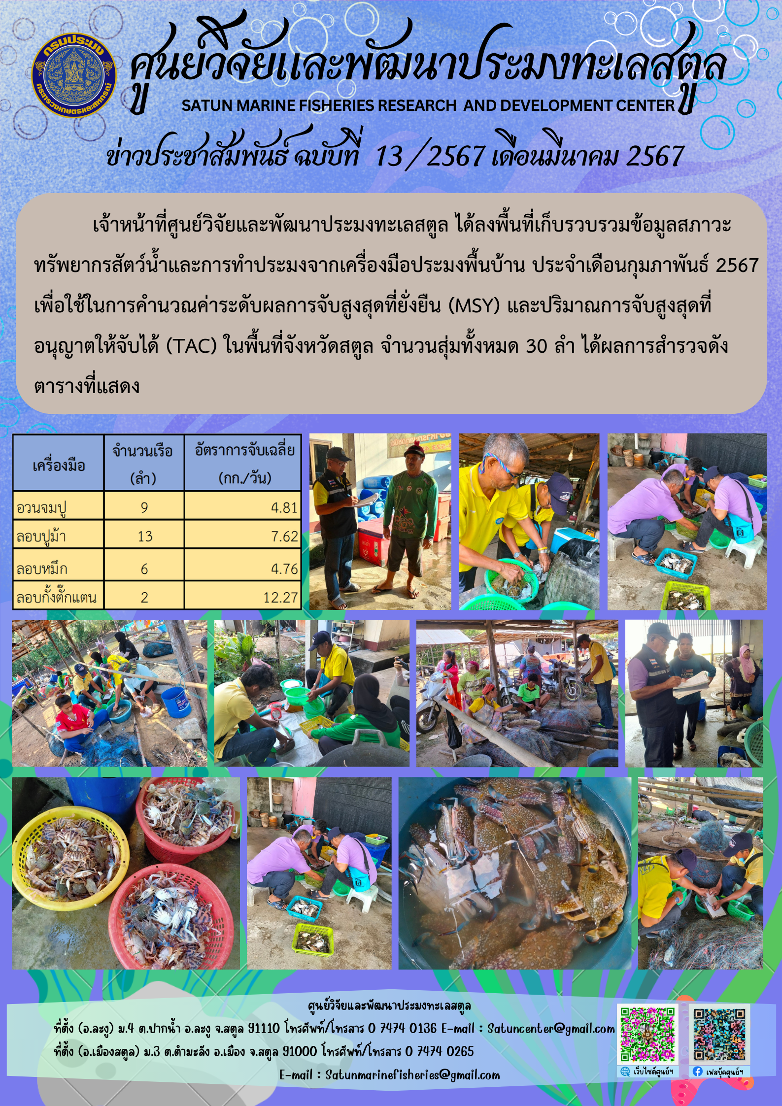 ข่าวประชาสัมพันธ์  ฉบับที่ ๑๓/๒๕๖๗  ประจำเดือนมีนาคม ๒๕๖๗..คลิก