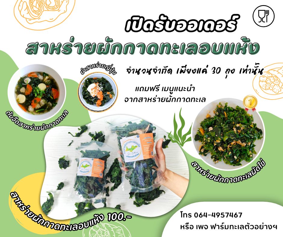 เปิดรับ ออเดอร์สาหร่ายผักกาดทะเลแห้ง..คลิก