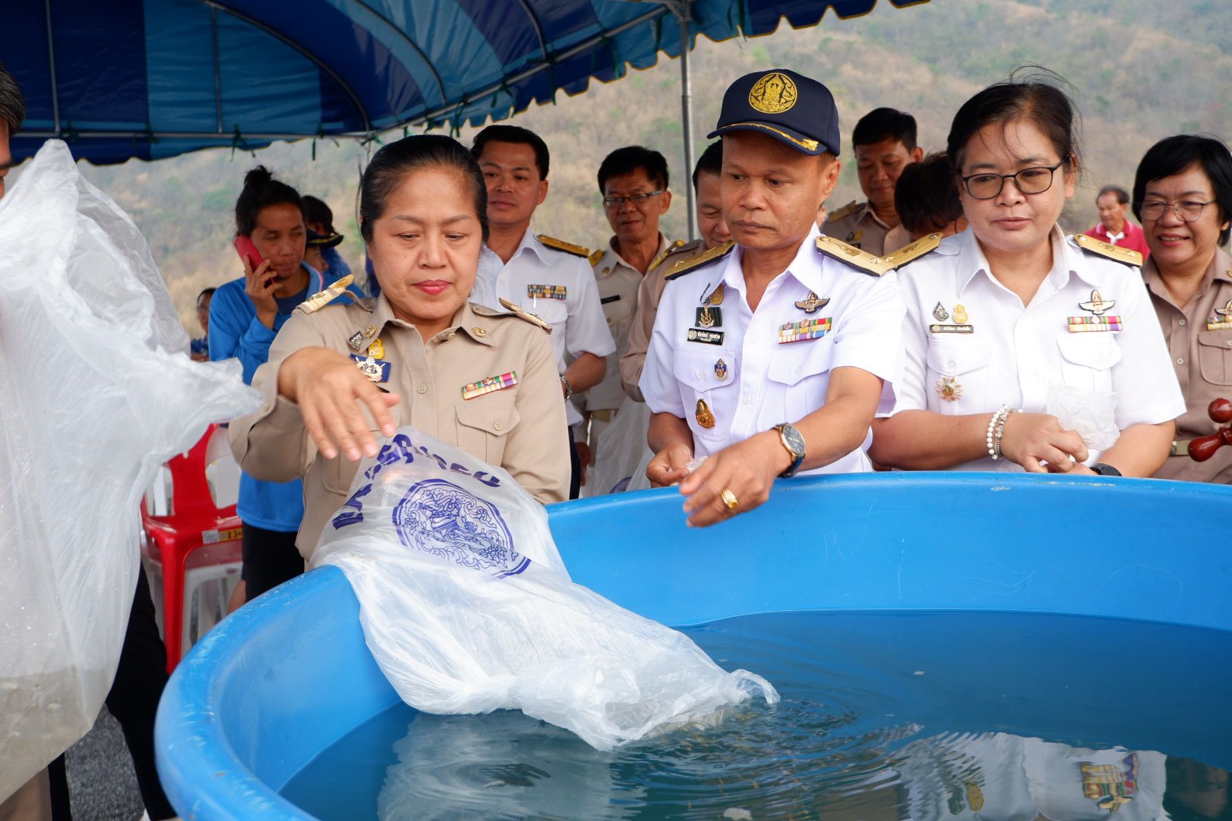 ร่วมปล่อยพันธุ์ปลาพลวง จำนวน 20,000 ตัว ลงสู่แหล่งน้ำบริเวณที่รักษาพันธุ์สัตว์น้ำอ่างเก็บน้ำห้วยท่าพล..คลิก