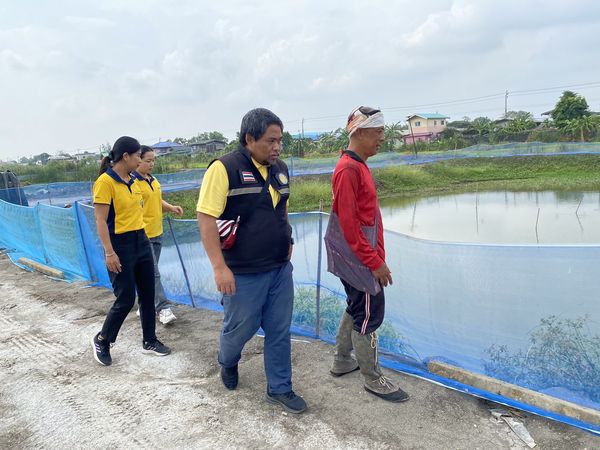 สำนักงานประมงพื้นที่กรุงเทพมหานคร ลงพื้นที่ตรวจติดตามสถานการณ์การเลี้ยงสัตว์น้ำในช่วงฤดูแล้ง และให้บริการแก่เกษตรกร