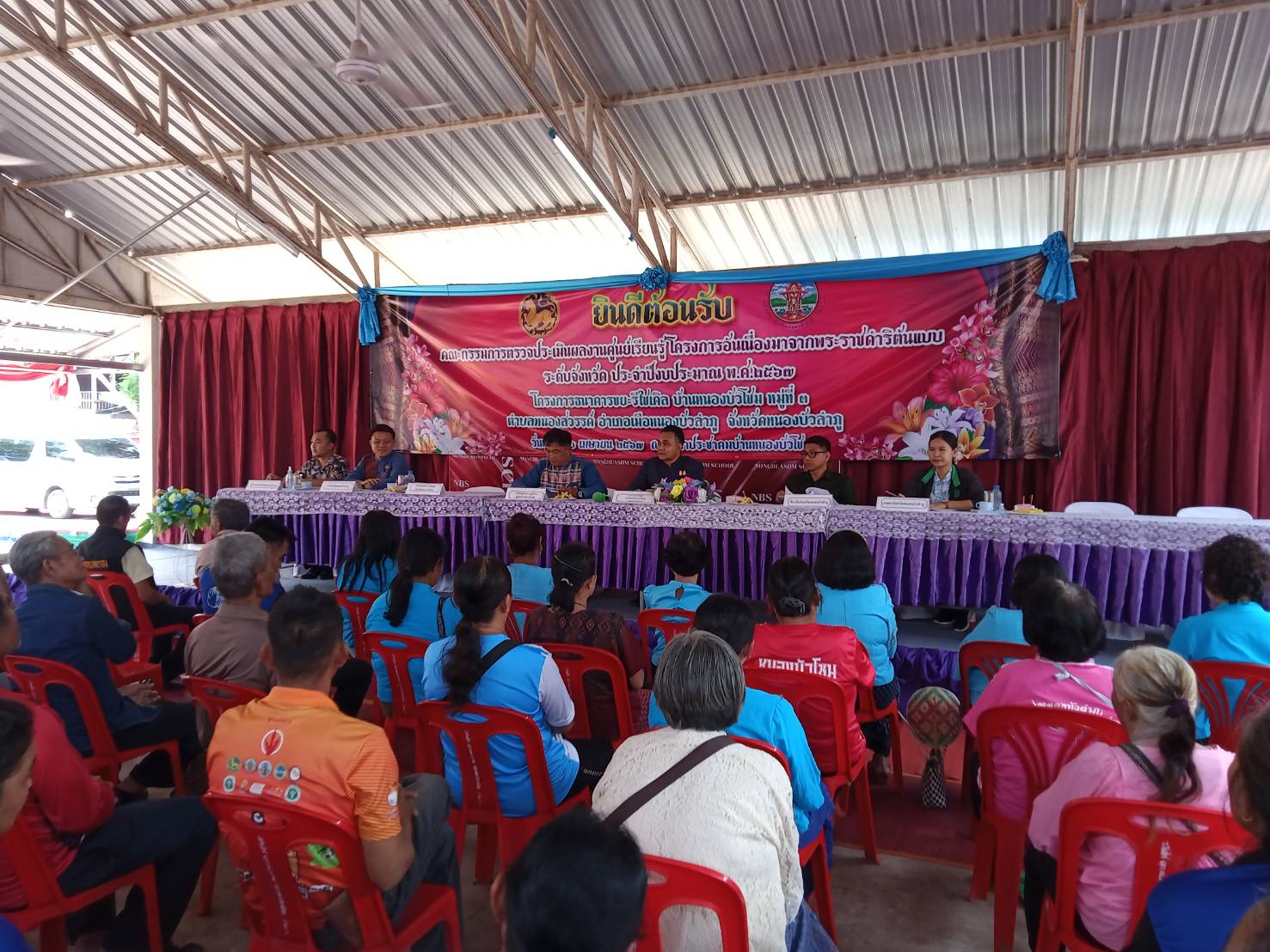 นายสมภาร วังคีรี ประมงอำเภอเมืองหนองบัวลำภูร่วมต้อนรับคณะกรรมการตรวจประเมินผลงานศูนย์เรียนรู้ โครงการอันเนื่องมาจากพระราชดำริต้นแบบ ระดับจังหวัด ประจำปีงบประมาณ พ ศ.๒๕๖๗..คลิก