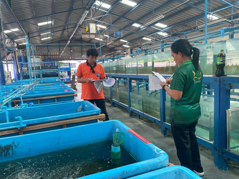 สำนักงานประมงพื้นที่กรุงเทพมหานคร ลงพื้นที่ให้บริการแก่เกษตรกรในพื้นที่เขตหนองแขม และเขตจอมทอง กรุงเทพมหานคร