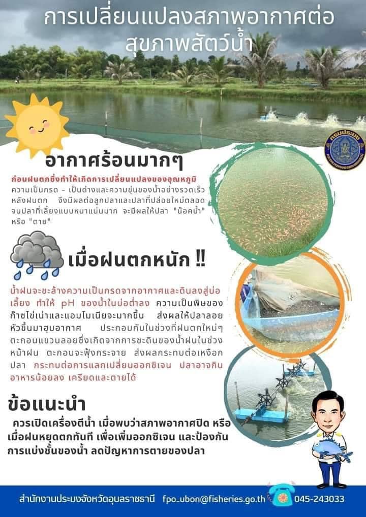 ผลของการเปลี่ยนแปลงสภาพอากาศต่อสุขภาพสัตว์น้ำ