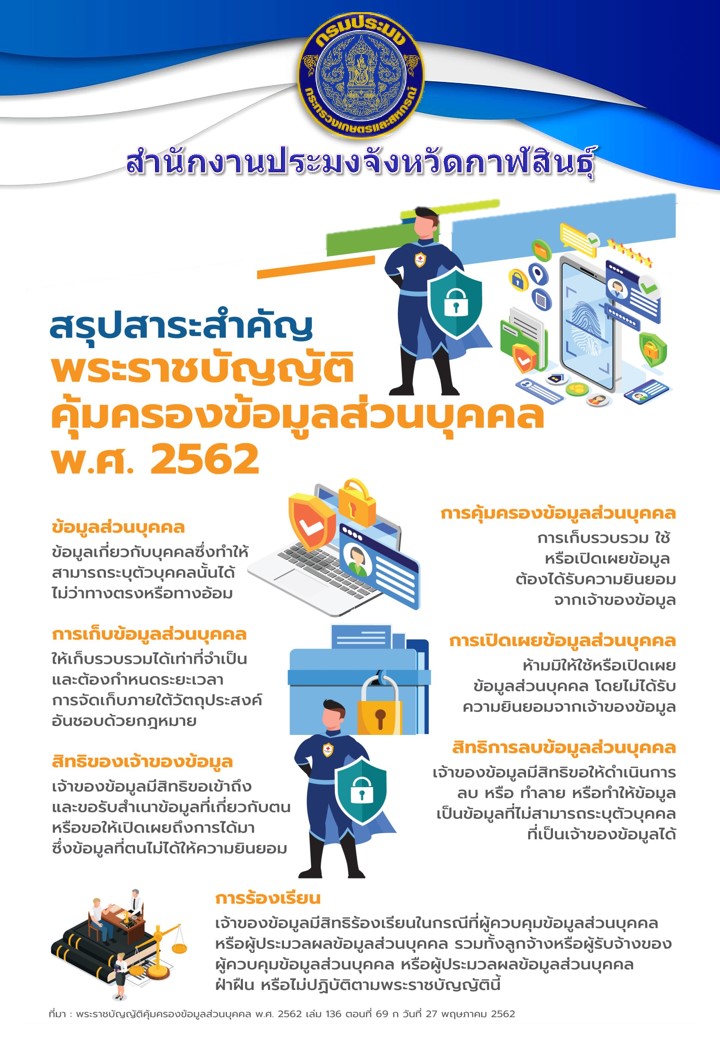 พระราชบัญญัติคุ้มครองข้อมูลส่วนบุคคล พ.ศ. 2562..คลิก
