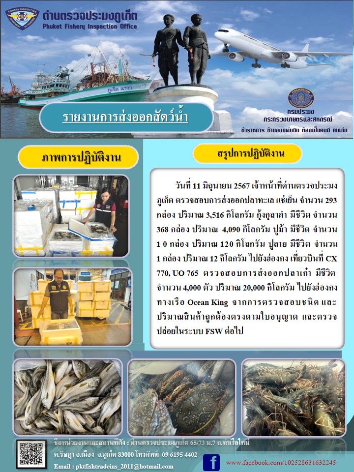 ข่าวประชาสัมพันธ์กิจกรรมการนำเข้าส่งออก วันที่ 11 มิถุนายน 2567..คลิก