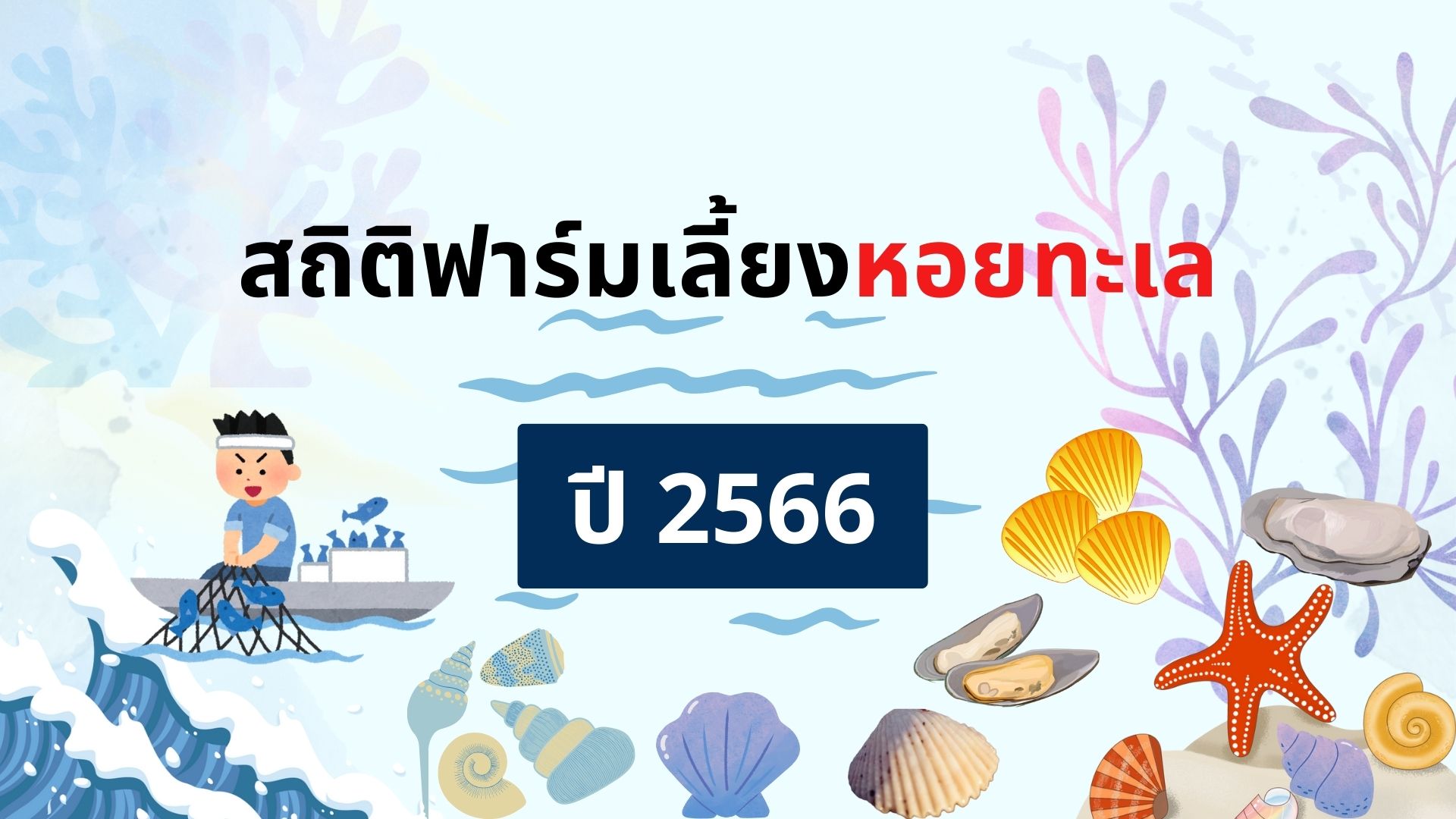 สถิติฟาร์มเลี้ยงหอยทะเล ปี 2566