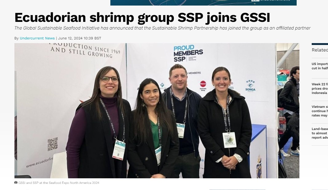 GSSI รับพันธมิตรกุ้งเพื่อความยั่งยืนของเอกวาดอร์ SSP เข้าเป็นสมาชิก
