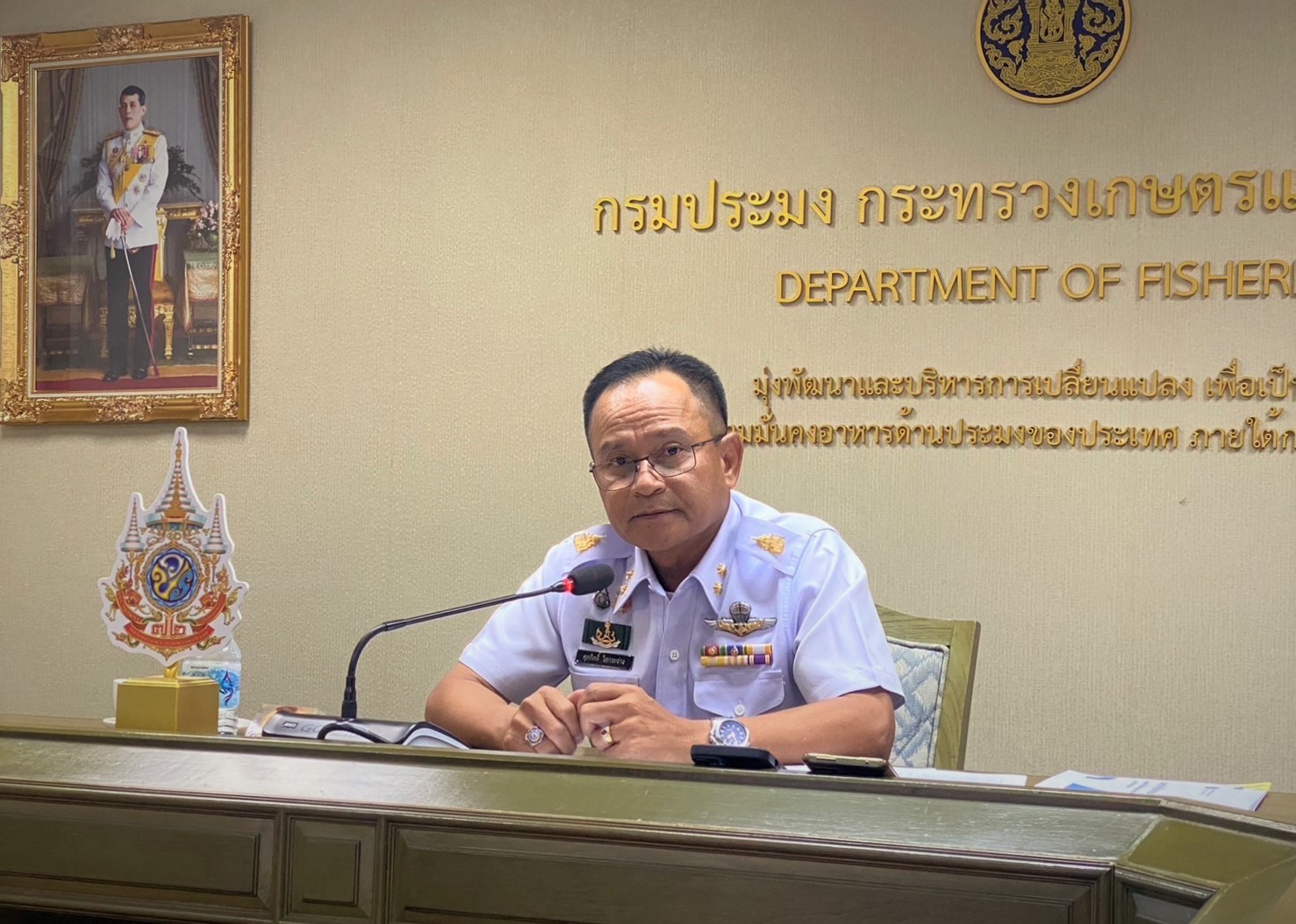 วันที่ 9 กรกฎาคม 2567 เวลา 13.30 น. นายศุภกิตติ์ ใสกระจ่าง เลขานุการกรม เป็นประธานในการประชุมหารือหัวหน้ากลุ่ม/ฝ่ายของสำนักงานเลขานุการกรม ครั้งที่ 5/2567 ณ ห้องประชุมทูน่า ชั้น 6 อาคารจุฬาภรณ์ กรมประมง..คลิก