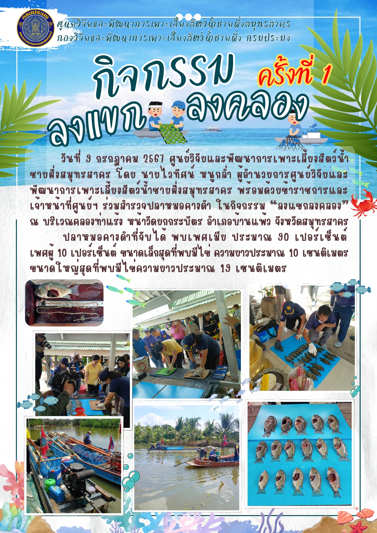 กิจกรรม ลงแขกลงคลอง ครั้งที่ 1..คลิก