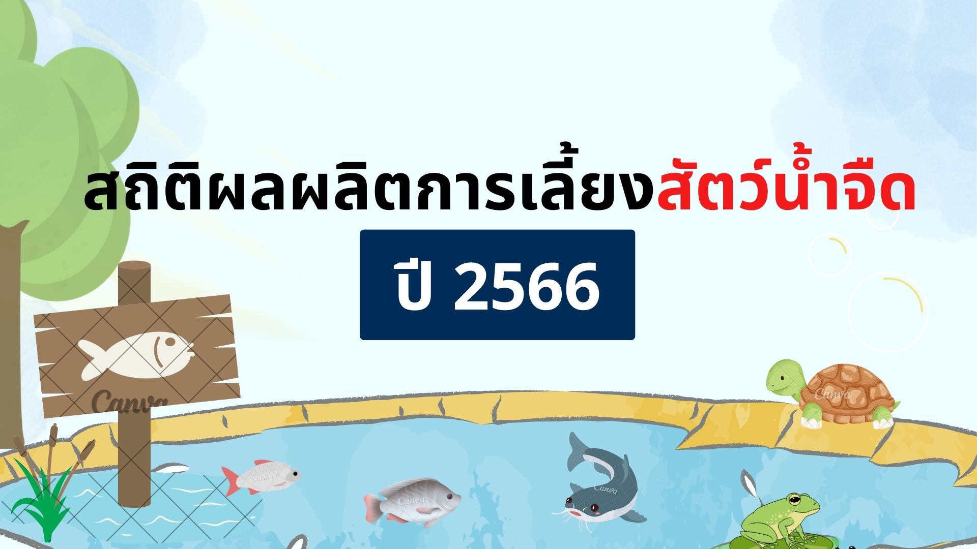 สถิติผลผลิตการเลี้ยงสัตว์น้ำจืด ปี 2566