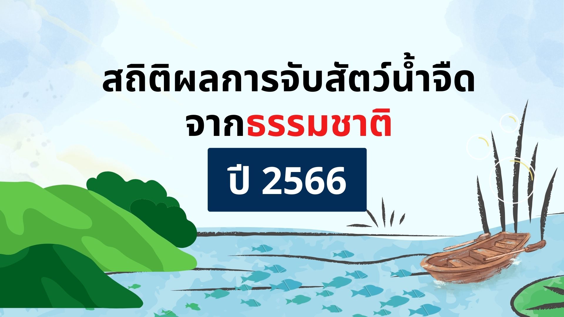 สถิติผลการจับสัตว์น้ำจืดจากธรรมชาติ ปี 2566