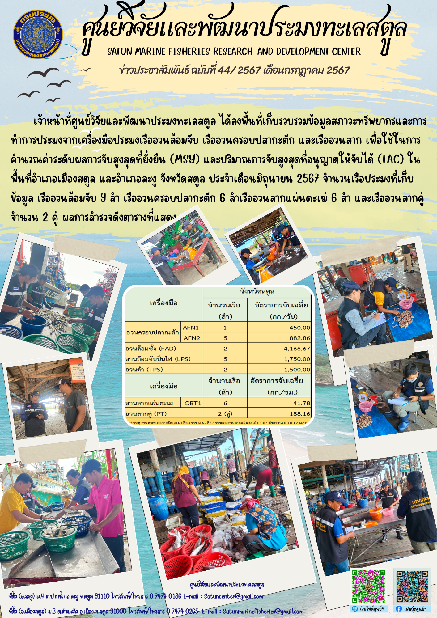 ข่าวประชาสัมพันธ์  ฉบับที่ ๔๔/๒๕๖๗  ประจำเดือนกรกฎาคม  ๒๕๖๗..คลิก