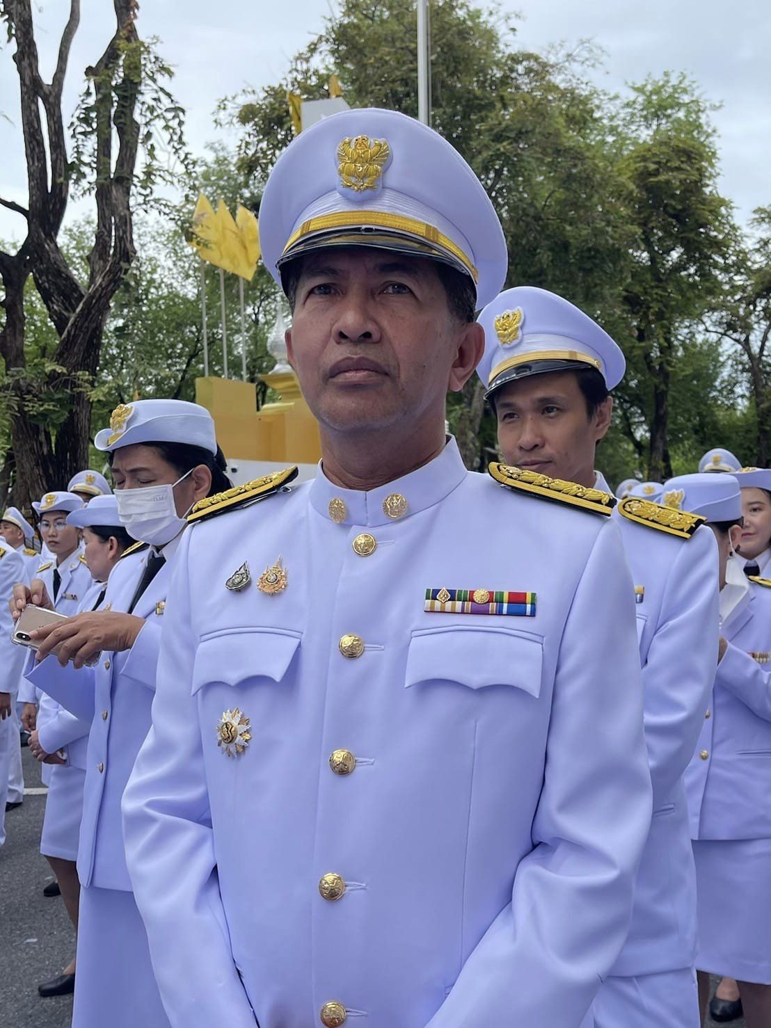 นายอานันต์ อัลมาตร์ ผู้อำนวยการกองตรวจสอบเรือประมง สินค้าสัตว์น้ำ และปัจจัยการผลิต ร่วมในพิธีถวายสัตย์ปฏิญาณเพื่อเป็นข้าราชการที่ดีและพลังของแผ่นดิน