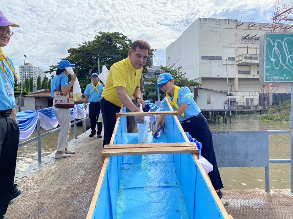 สำนักงานประมงพื้นที่กรุงเทพมหานคร ร่วมกิจกรรมปล่อยพันธุ์สัตว์น้ำเฉลิมพระเกียรติเนื่องในวันเฉลิมพระชนมพรรษา สมเด็จพระนางเจ้าสิริกิติ์ พระบรมราชินีนาถ พระบรมราชชนนีพันปีหลวง ณ ท่าน้ำถนนตก เขตบางคอแหลม กรุงเทพมหานคร