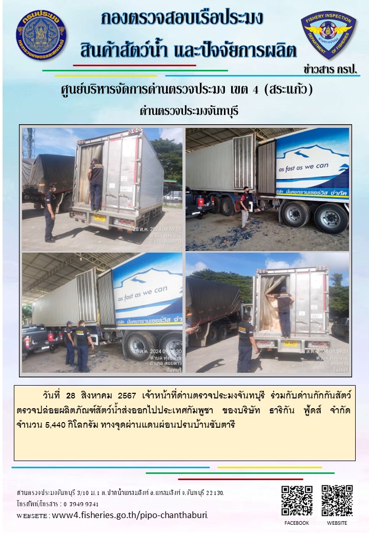 รายงานการปฏิบัติงานประจำวันที่ 28 สิงหาคม 2567