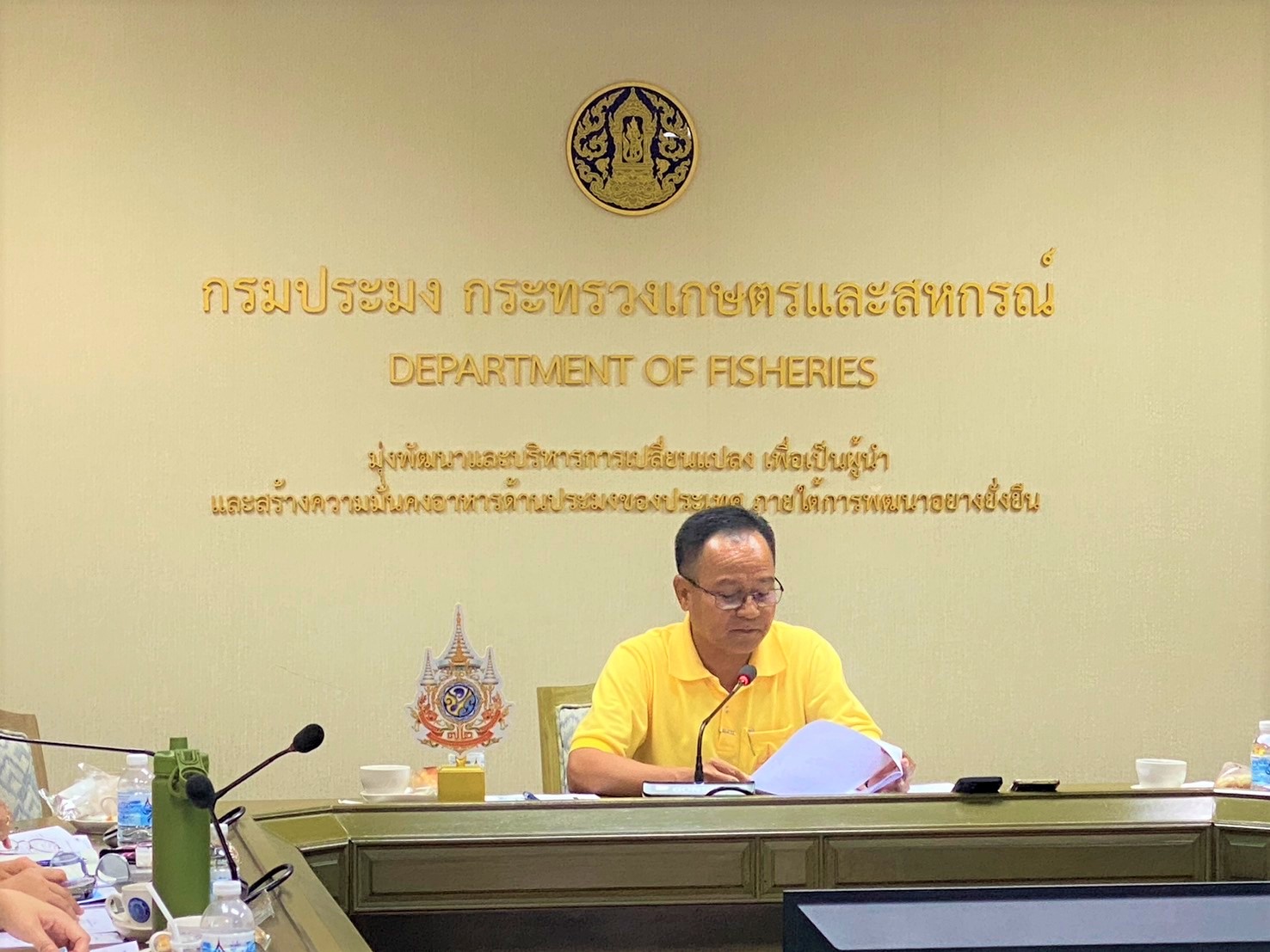 วันที่ 9 กันยายน 2567 เวลา 09.00 น. นายศุภกิตติ์ ใสกระจ่าง เลขานุการกรม เป็นประธานการประชุมหารือหัวหน้ากลุ่ม/ฝ่ายของสำนักงานเลขานุการกรม ครั้งที่ 7/2567..คลิก