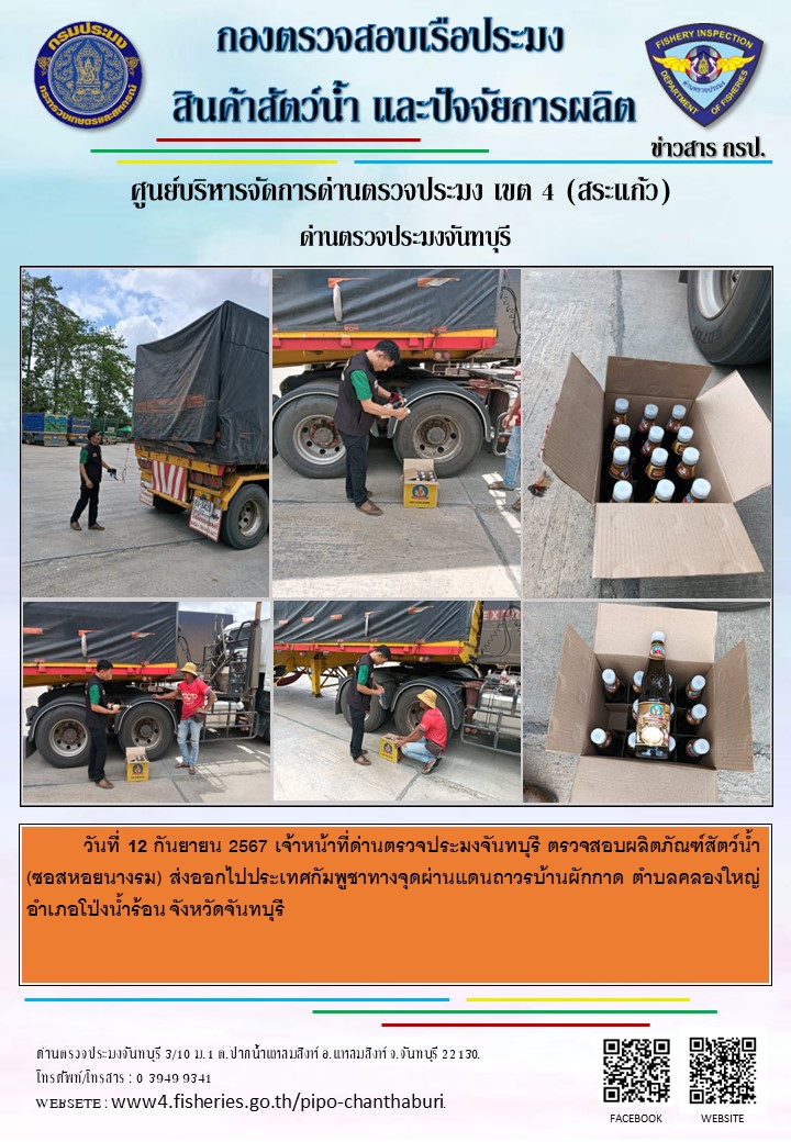 รายงานการปฏิบัติงานประจำวันที่ 12 กันยายน 2567