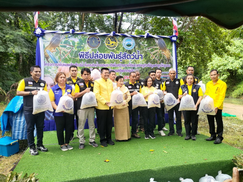 ร่วมปล่อยพันธุ์สัตว์น้ำโครงการเพิ่มผลผลิตสัตว์น้ำในแหล่งน้ำธรรมชาติ พื้นที่อำเภอศรีนครินทร์ จังหวัดพัทลุง..คลิก
