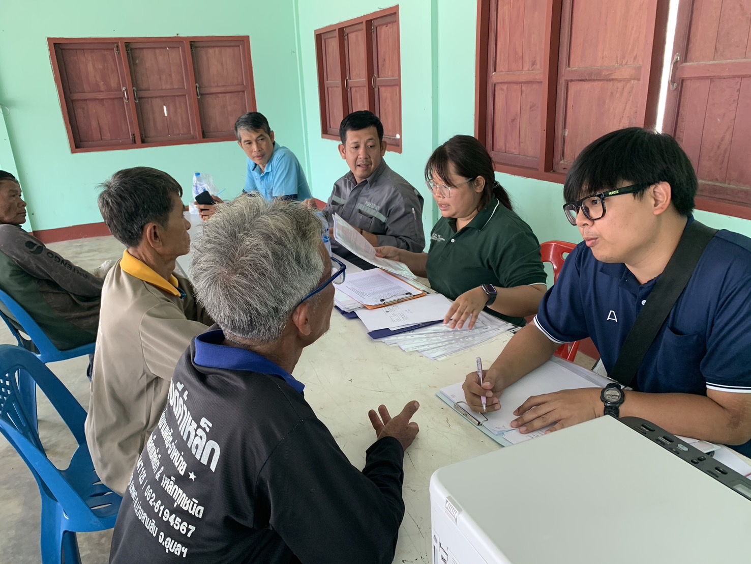 ประมงอำเภอเขื่องใน จนท.สนง.ประมงจังหวัดอุบลราชธานี ร่วมกับ เจ้าหน้าที่บริษัท เอมาร์ค ตรวจรับรองมาตรฐาน GAP ปลาตะเพียนขาว..คลิก