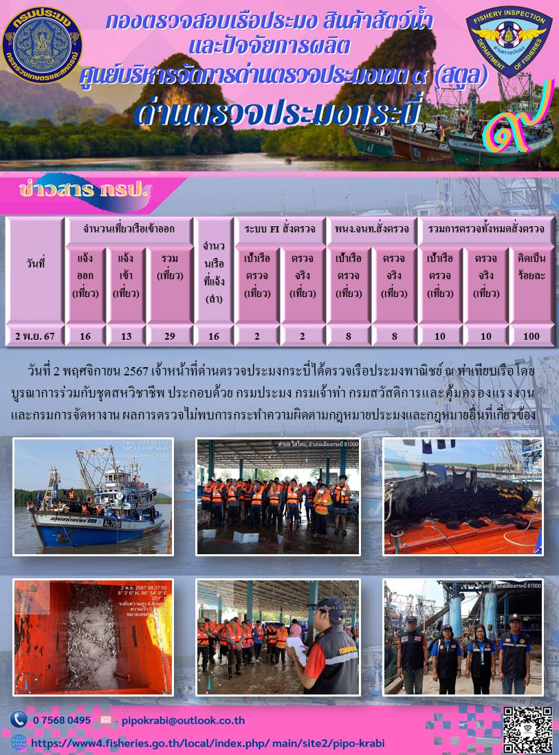 ตรวจเรือประมงหน้าท่าเทียบเรือ..คลิก