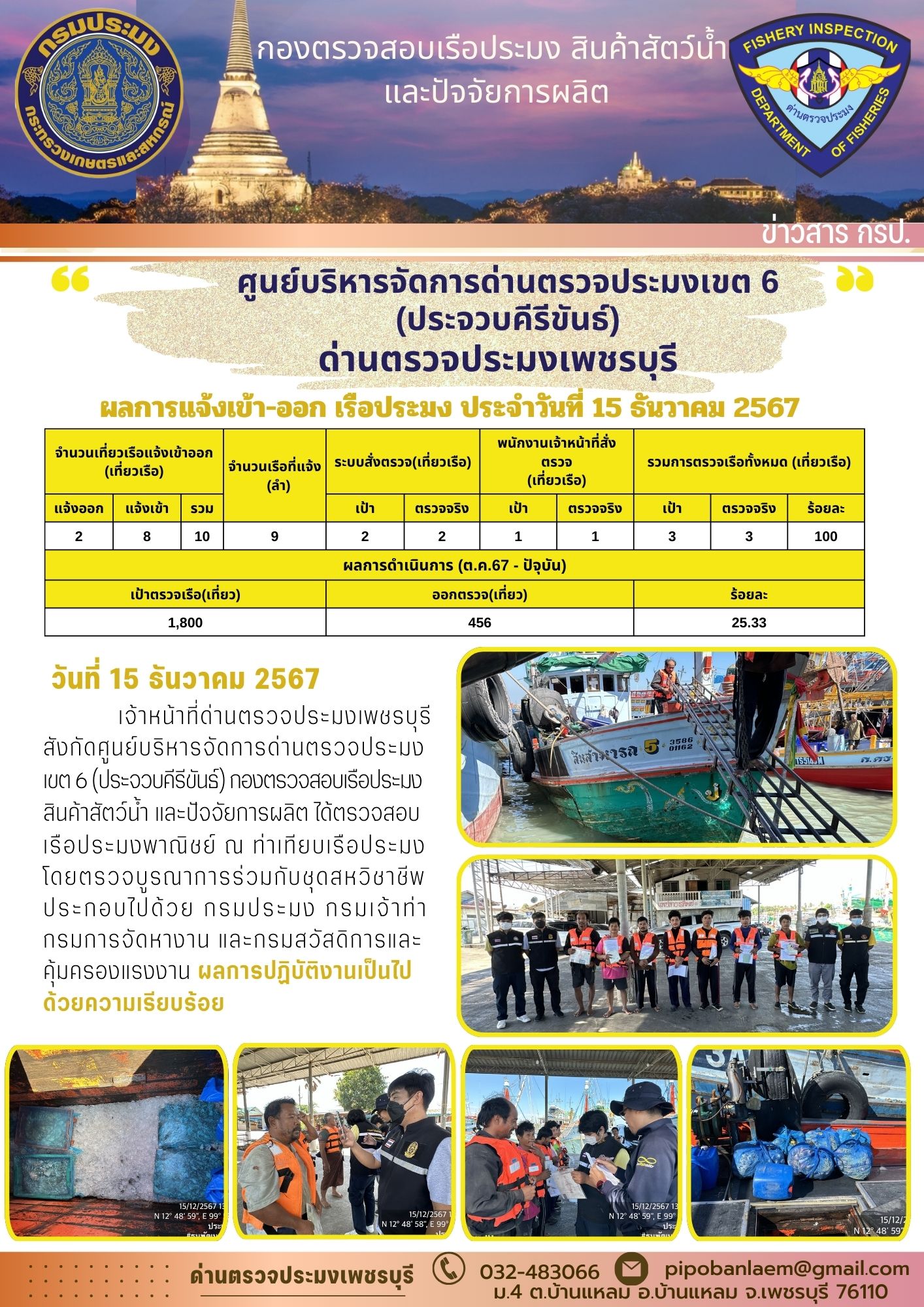 ข่าวประชาสัมพันธ์ ด่านตรวจประมงเพชรบุรี 