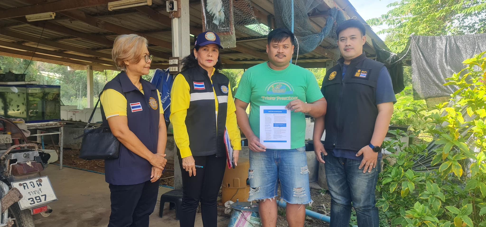 ลงพื้นที่ตรวจสอบข้อเท็จจริงกรณีการโพสต์ภาพและคลิปปลาลักษณะคล้ายปลาเรืองแสง จำหน่ายบน Application Facebook