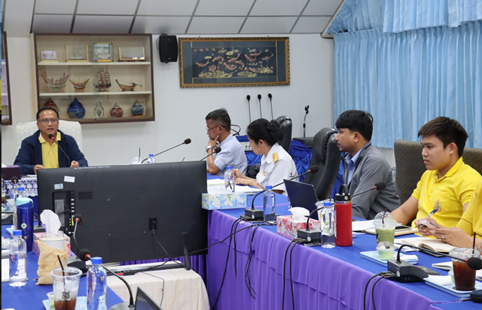 ประชุมติดตามแผน และผลการดำเนินงานโครงการที่ได้รับการสนับสนุนงบประมาณจากสำนักงาน กปร. ปี 2568..คลิก