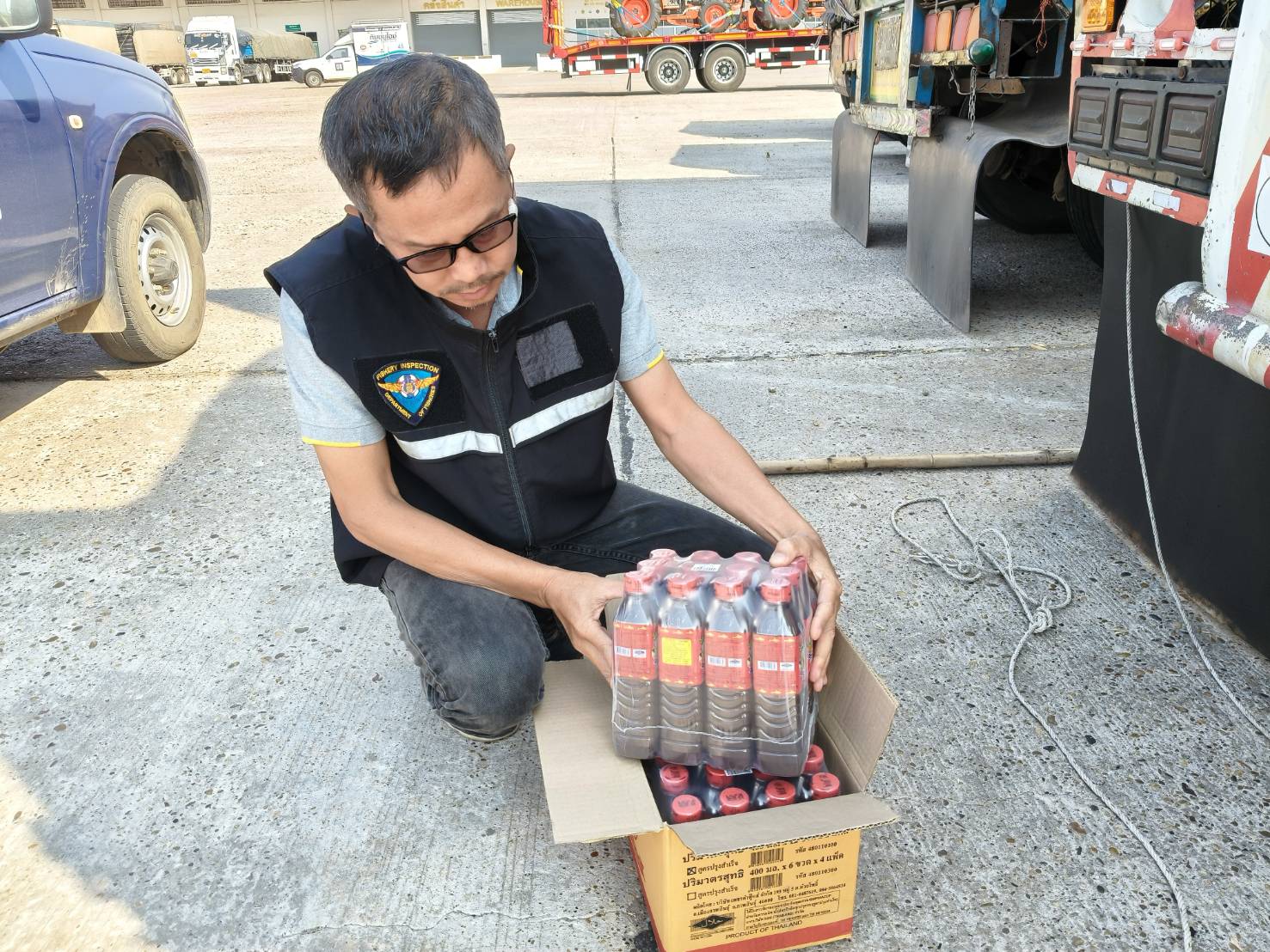 28 มกราคม 2568 ตรวจสอบสินค้าประมงส่งออกไปยังสปป. ลาว ณ สะพานมิตรภาพไทย - ลาว แห่งที่ 2